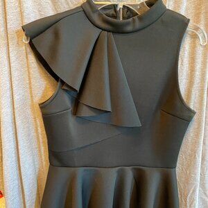 LuLu's Sexy Sleeveless Black Ruffled Peplum Blouse Size XS